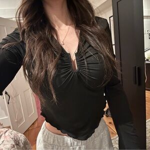 Black Long Sleeve Top